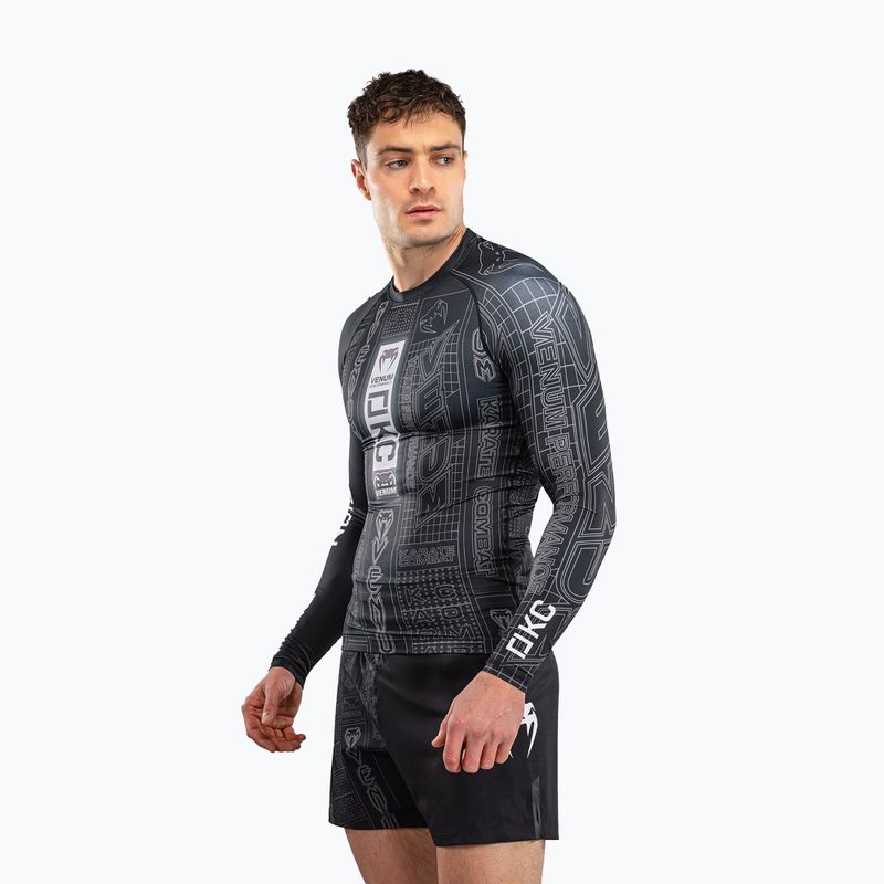 Rashguard a maniche lunghe da uomo Venum Karate Combat black/grey 4
