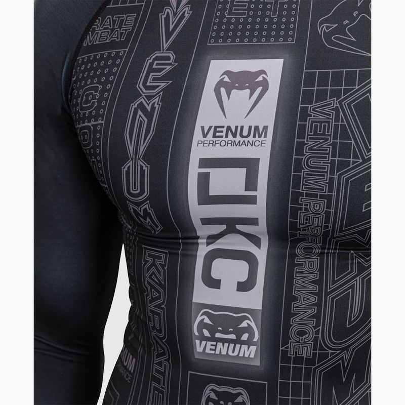 Rashguard a maniche lunghe da uomo Venum Karate Combat black/grey 5