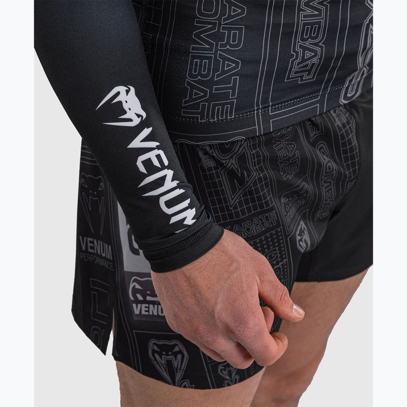 Rashguard a maniche lunghe da uomo Venum Karate Combat black/grey 7