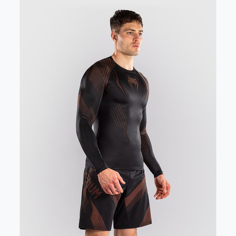 Rashguard uomo manica lunga Venum No-Gi 6.0 Rashguard black/brown 5