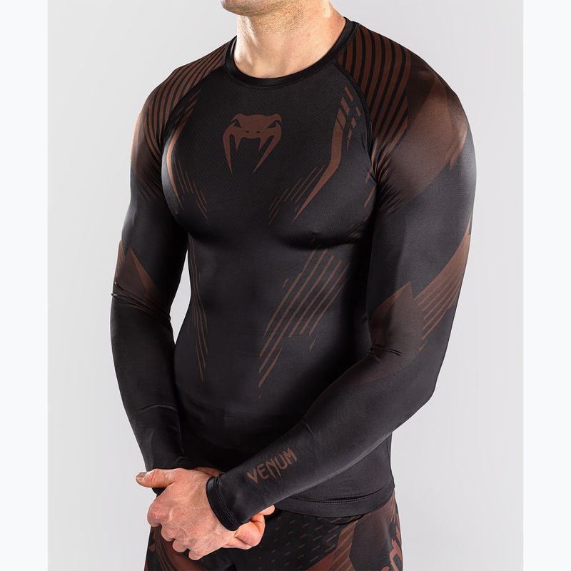 Rashguard uomo manica lunga Venum No-Gi 6.0 Rashguard black/brown 6
