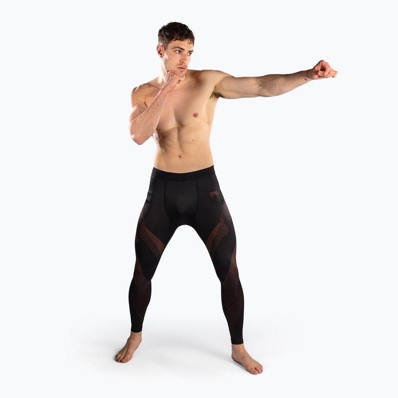 Leggings da allenamento uomo Venum No-Gi 6.0 Spats Black/Brown 2