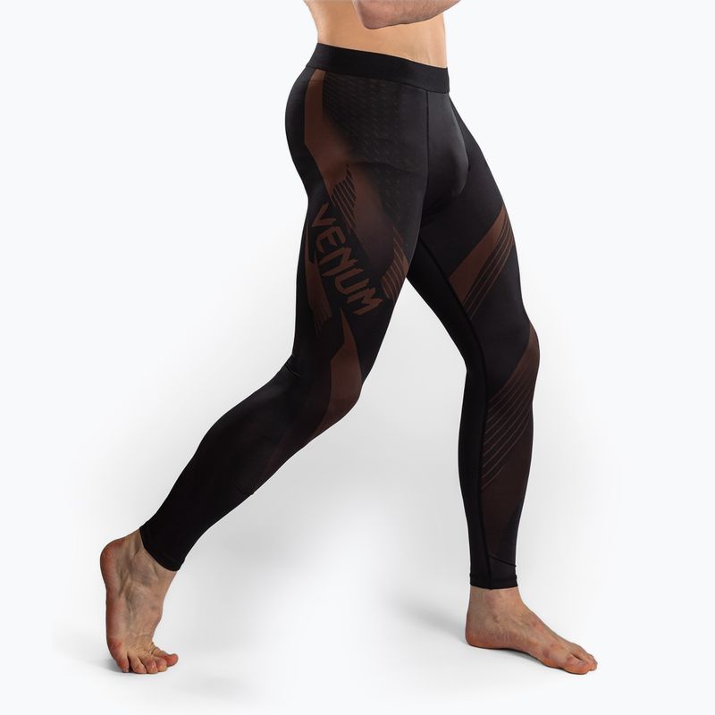 Leggings da allenamento uomo Venum No-Gi 6.0 Spats Black/Brown 4