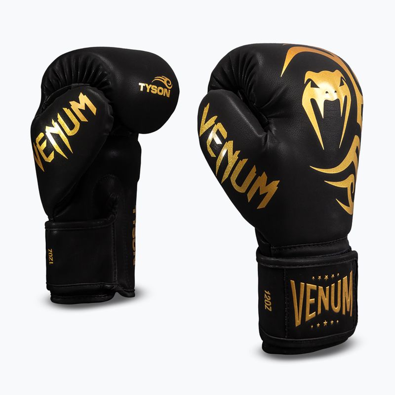 Guantoni da boxe Venum Mike Tyson Replica Boxing black/gold 2