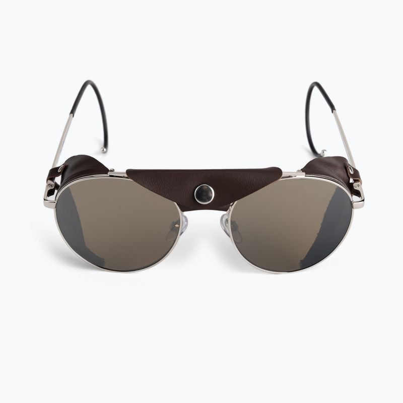 Occhiali da sole ROXY Blizzard da donna in pelle lucida argento/marrone 3