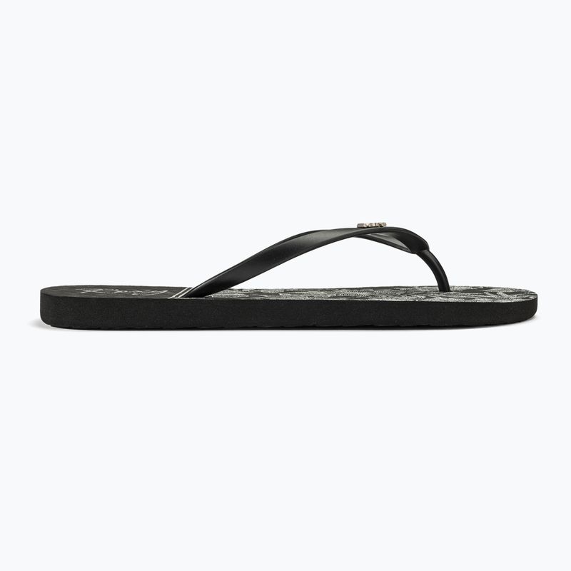 ROXY Viva Stamp II infradito da donna nero/bianco 2