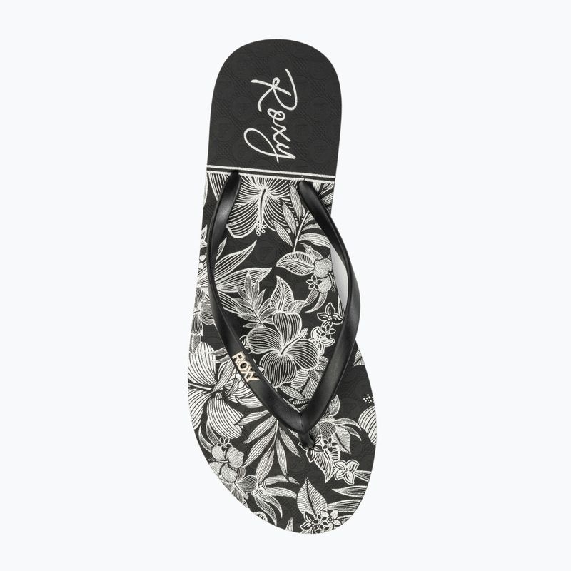 ROXY Viva Stamp II infradito da donna nero/bianco 5