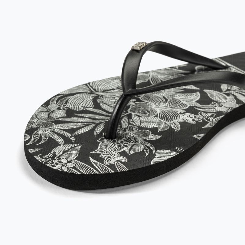 ROXY Viva Stamp II infradito da donna nero/bianco 7