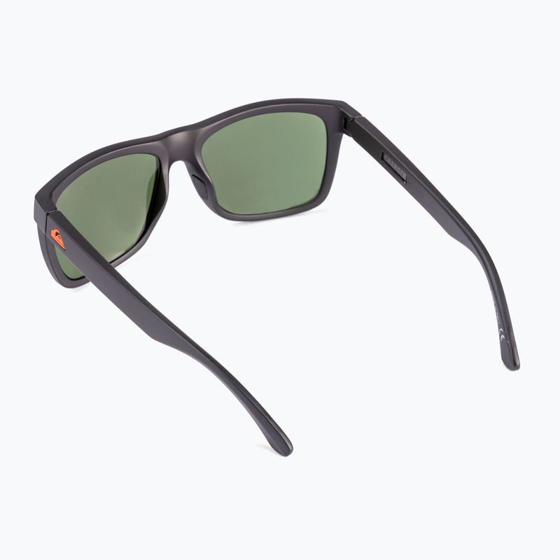 Occhiali da sole Quiksilver Charger Polarized Floatable nero opaco/verde polarizzato 2