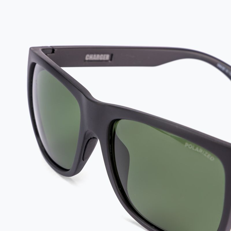 Occhiali da sole Quiksilver Charger Polarized Floatable nero opaco/verde polarizzato 4