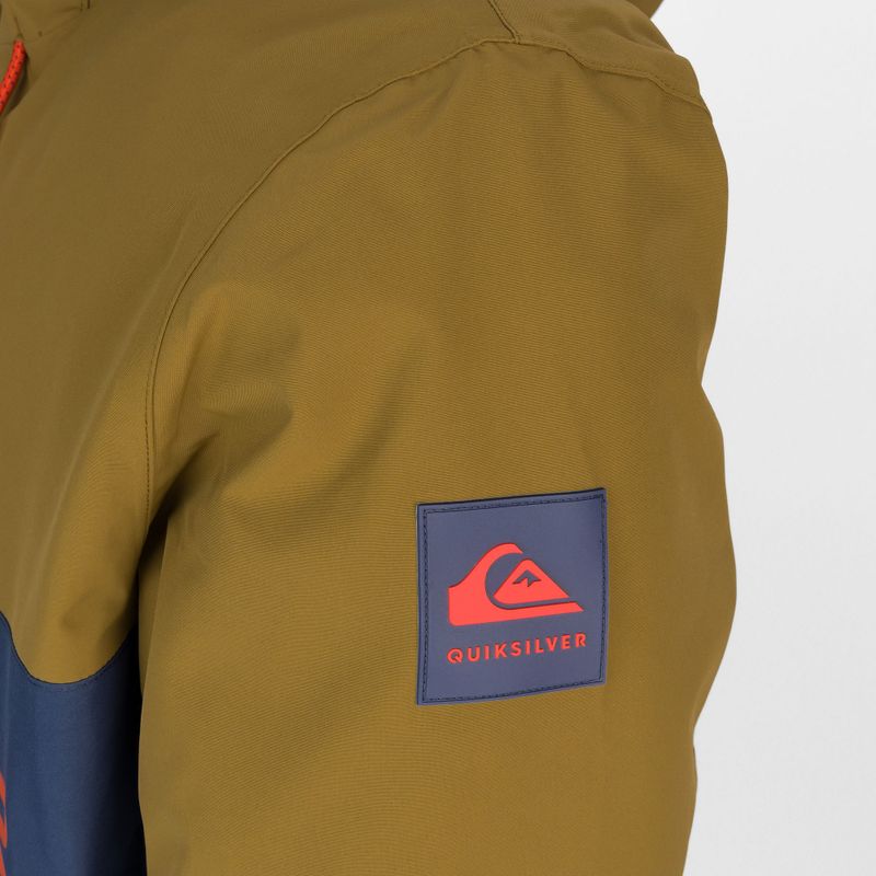 Giacca da snowboard Quiksilver Steeze military olive da uomo 3