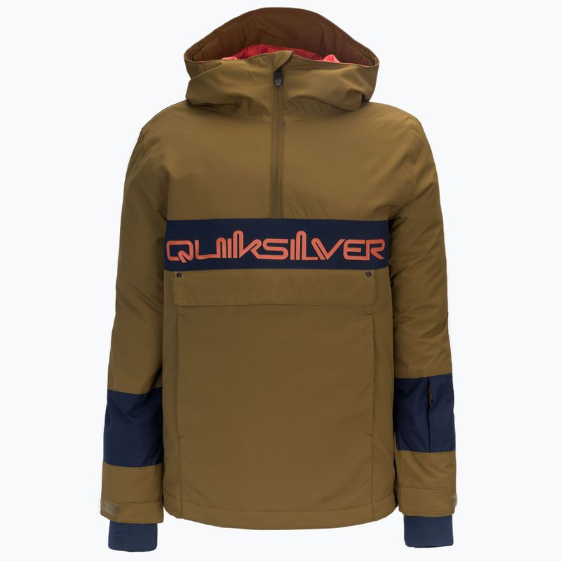 Giacca da snowboard Quiksilver Steeze oliva militare per bambini