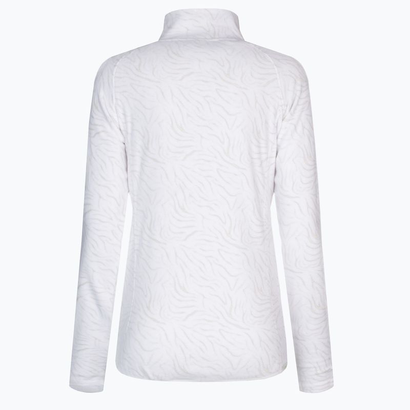 Felpa donna ROXY Cascade bianco brillante con stampa zebrata 8