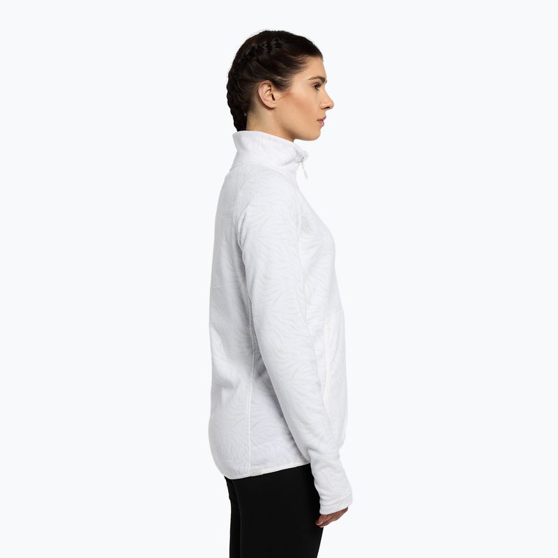 Felpa donna ROXY Cascade bianco brillante con stampa zebrata 3