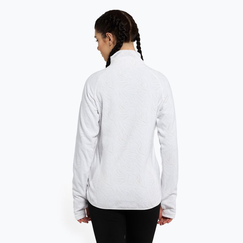 Felpa donna ROXY Cascade bianco brillante con stampa zebrata 4