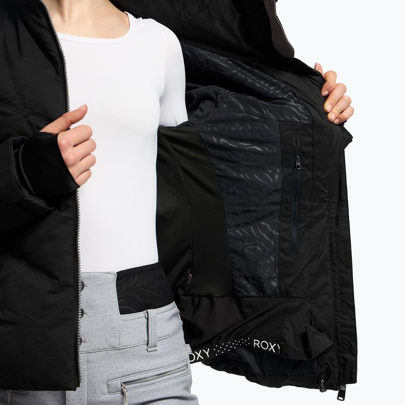 Giacca da snowboard da donna ROXY Snowstorm nero vero 12