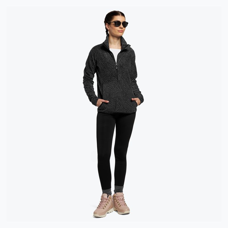 Felpa donna ROXY Cascade true black zebra print 2