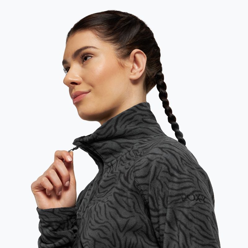 Felpa donna ROXY Cascade true black zebra print 5