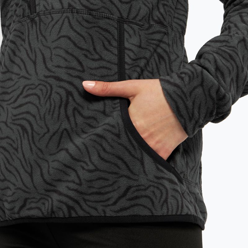Felpa donna ROXY Cascade true black zebra print 7