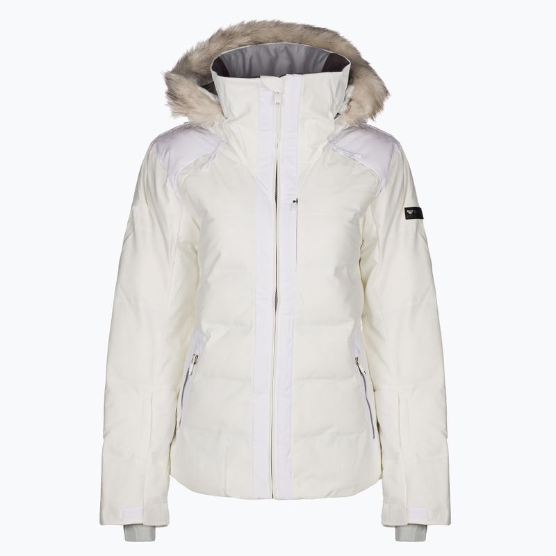 Giacca da snowboard donna ROXY Clouded bianco brillante