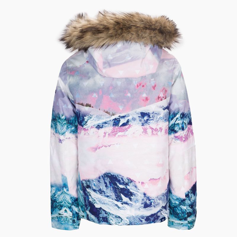 Giacca da snowboard per bambini ROXY Jet Ski SE Girl bianco brillante pyrennes 2