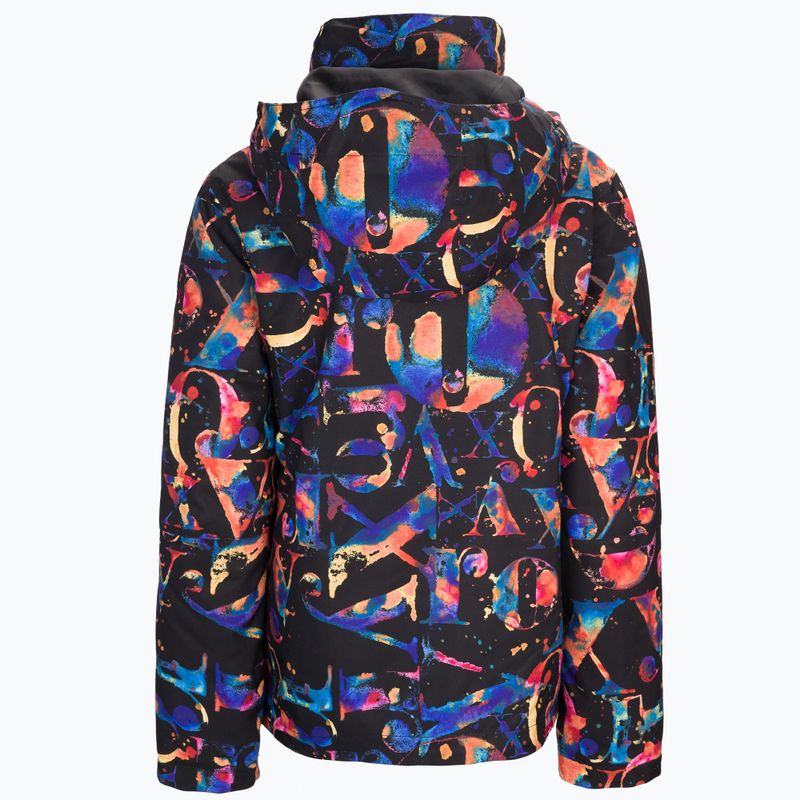 Giacca da snowboard per bambini ROXY Jetty Girl true black magic carpet 2