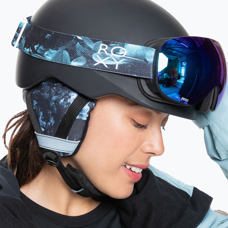 Maschere da snowboard da donna ROXY Popscreen Cluxe J true black akio/sonar ml revo blue 8