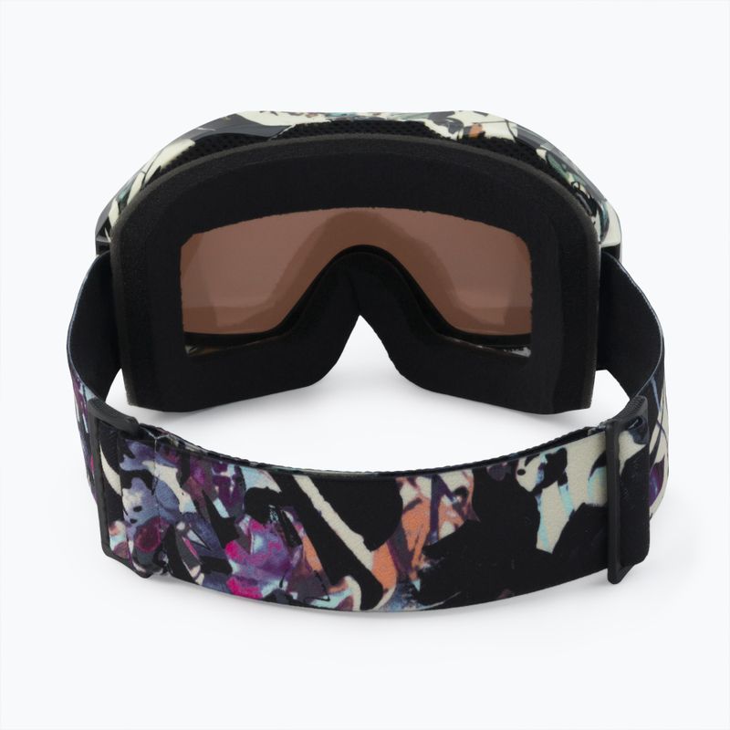 Occhiali da snowboard da donna ROXY Sunset ART J true black superlights /amber rose ml super silver 3