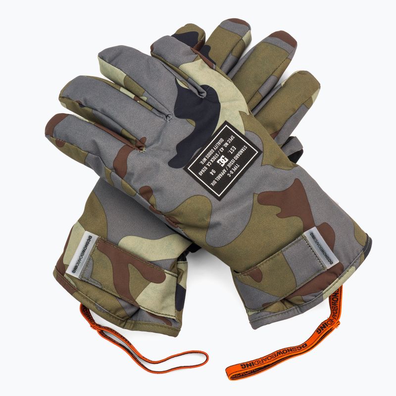 Guanti da snowboard DC Franchise woodland/camo/castlerock da uomo 4