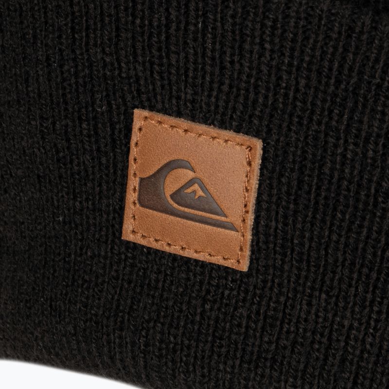 Berretto da snowboard Quiksilver Brigade Beanie da uomo nero vero 4