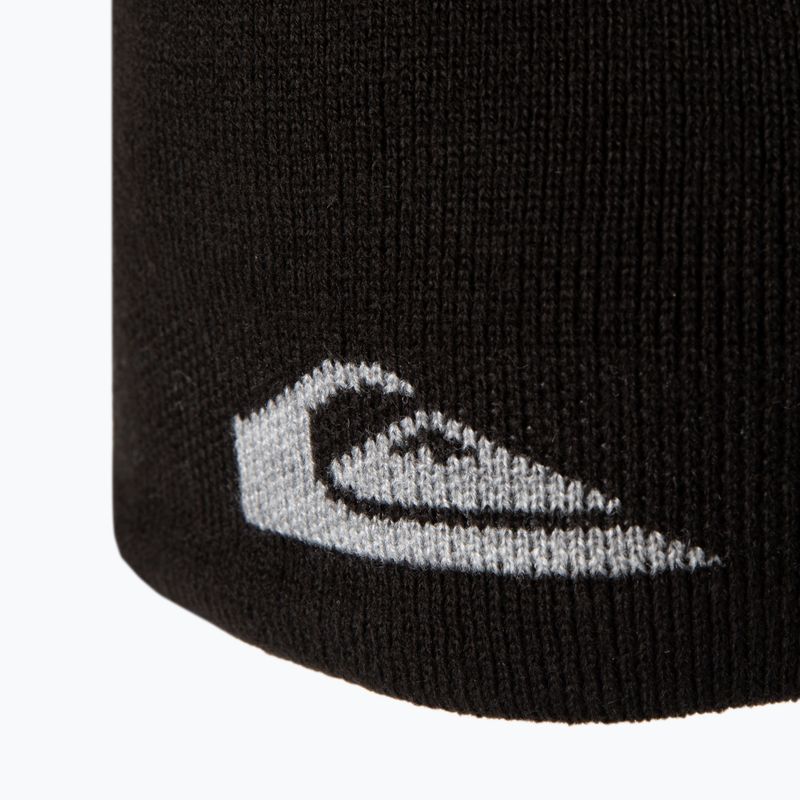 Berretto invernale Quiksilver da uomo M&W nero vero 3