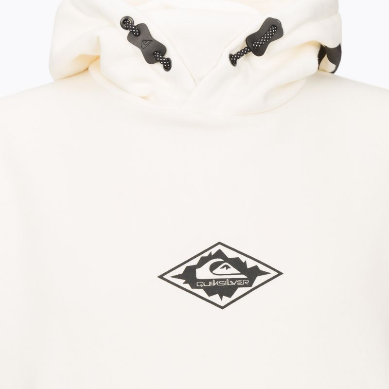 Felpa Quiksilver Big Logo Tech da uomo, bianco 3