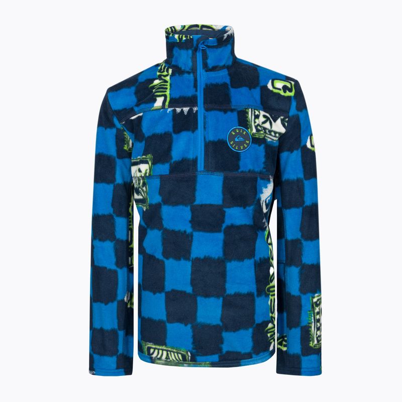 Felpa Quiksilver Aker HZ blu/retro quik da bambino