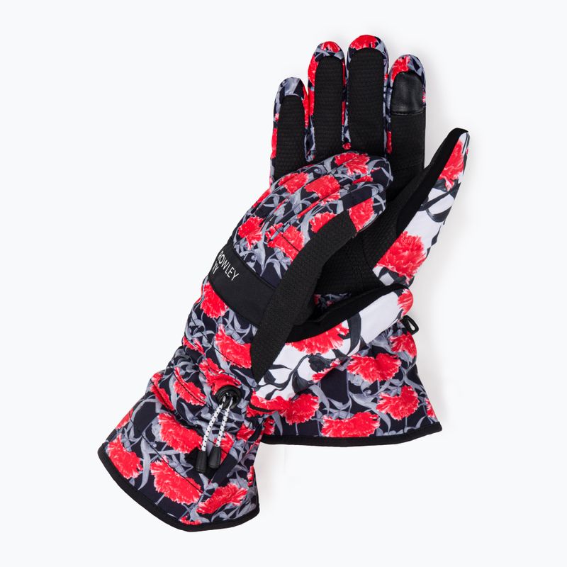 Guanti da snowboard da donna ROXY Cynthia Rowley nero/bianco/rosso