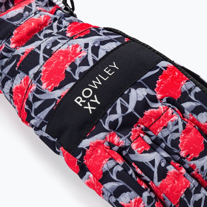 Guanti da snowboard da donna ROXY Cynthia Rowley nero/bianco/rosso 4