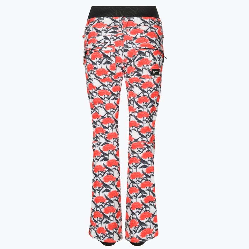 Pantaloni da snowboard donna ROXY Rowley X ROXY High bianco brillante/bianco rosso 9