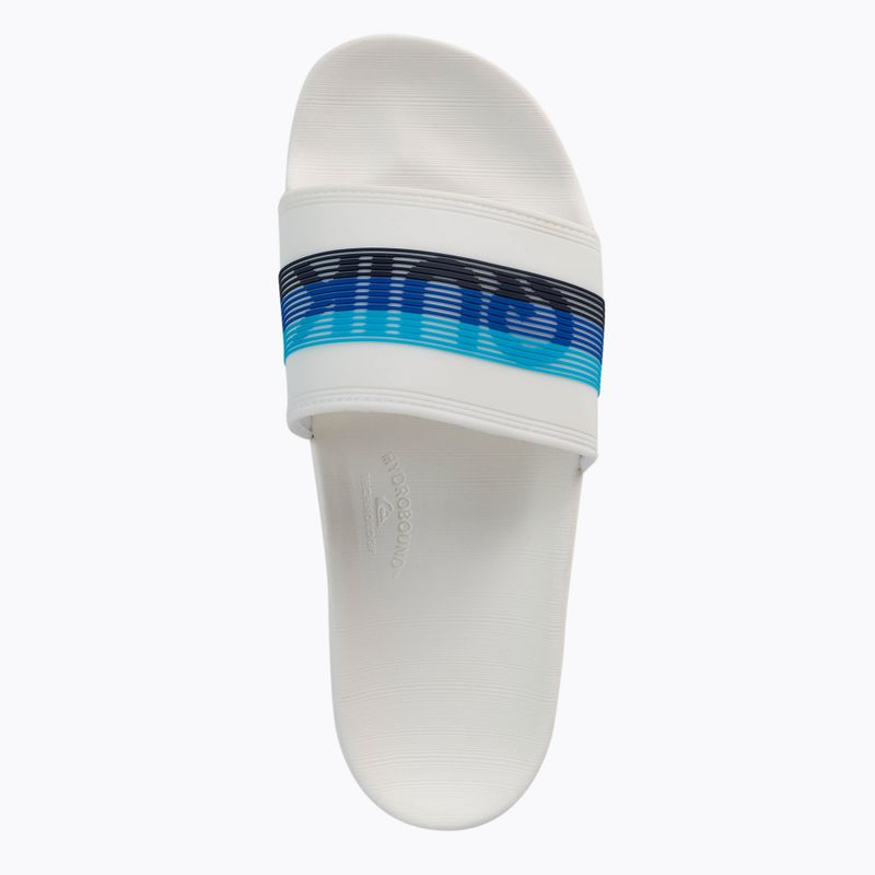 Infradito Quiksilver Rivi Wordmark Slide uomo bianco/bianco/blu 6