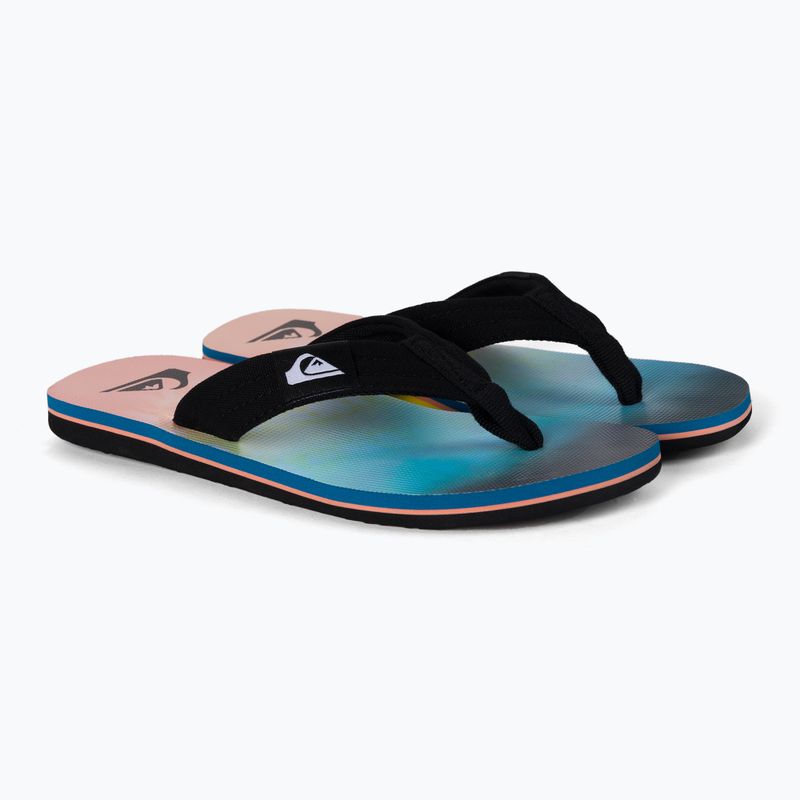 Infradito Quiksilver Molokai Layback da uomo blu/blu/arancio 5
