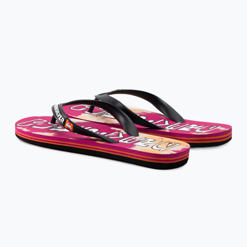 Infradito Quiksilver Molokai Acid Drop nero/arancione per uomo 3