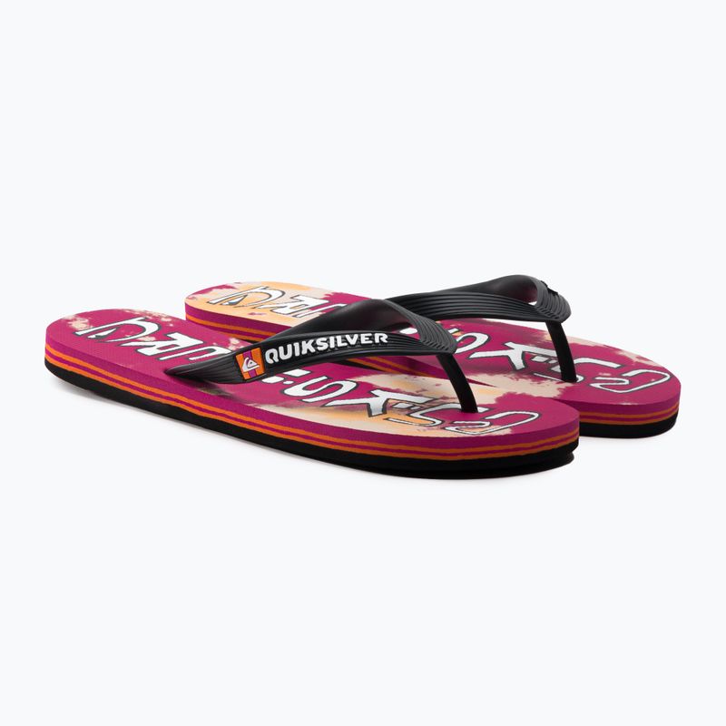 Infradito Quiksilver Molokai Acid Drop nero/arancione per uomo 5