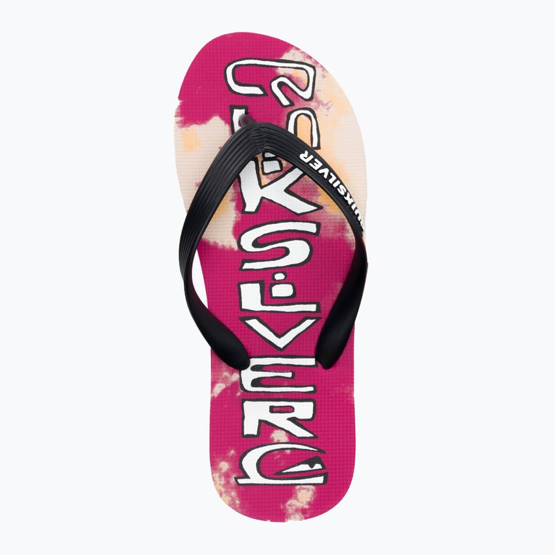 Infradito Quiksilver Molokai Acid Drop nero/arancione per uomo 6