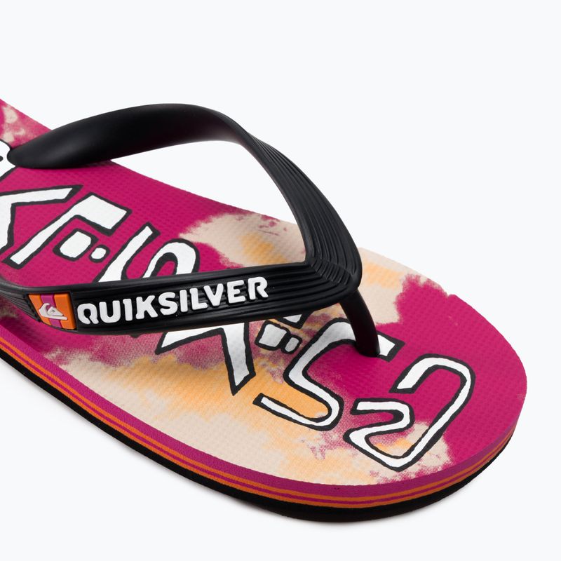 Infradito Quiksilver Molokai Acid Drop nero/arancione per uomo 7