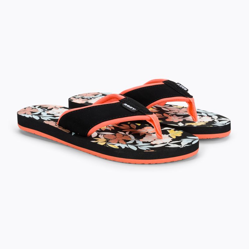 Infradito donna ROXY Coastin Print stampa nera 5