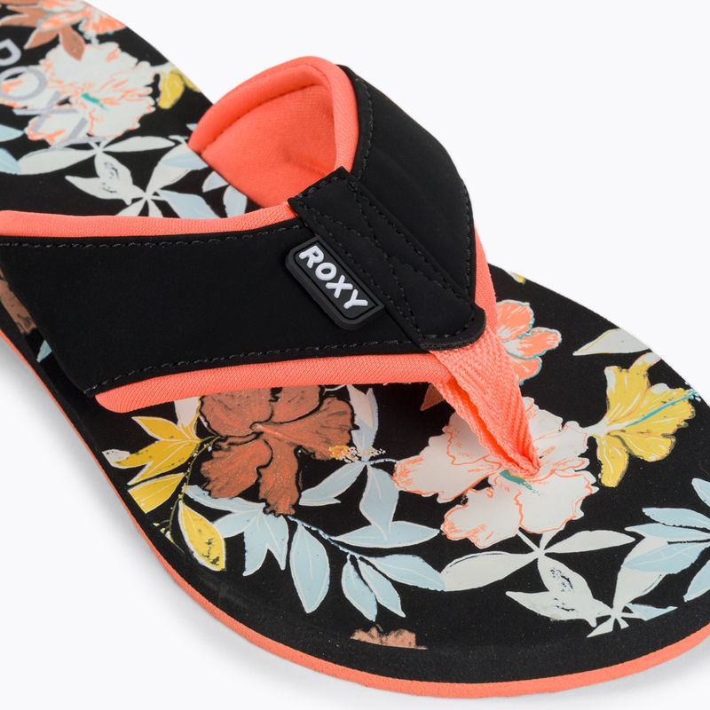 Infradito donna ROXY Coastin Print stampa nera 7