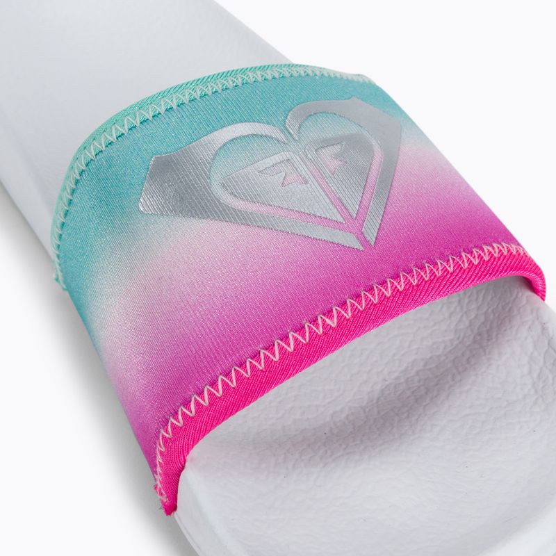 ROXY Slippy Neo G infradito per bambini bianco/rosa/turchese 7
