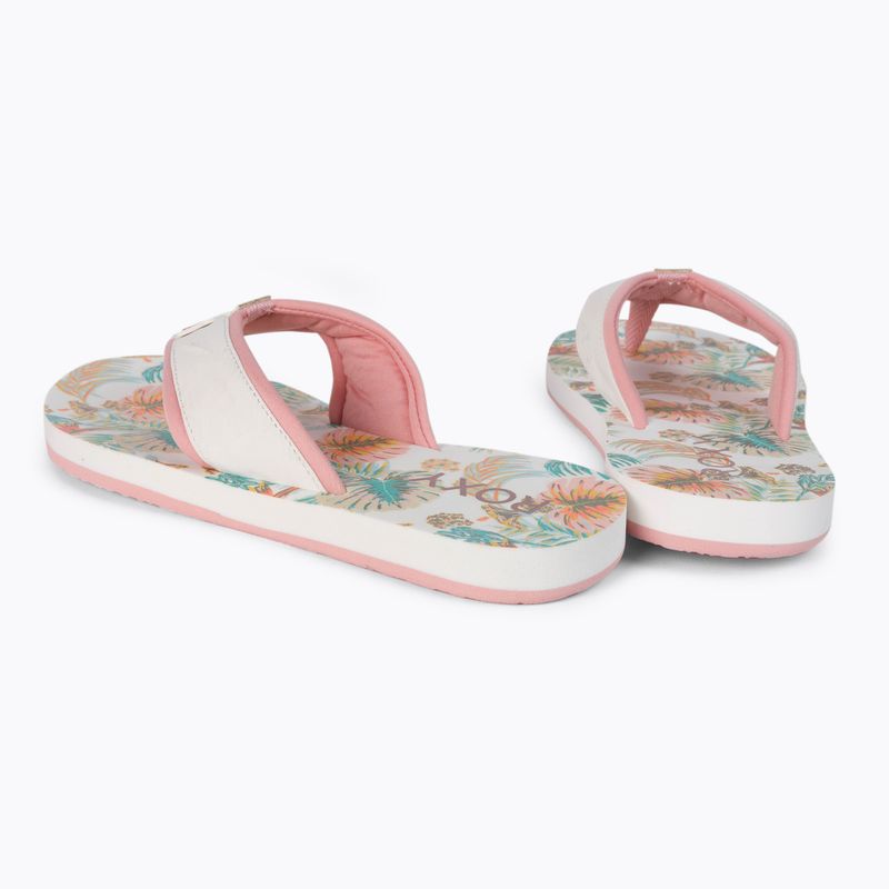 ROXY infradito donna Coastin Print bianco/rosa 3