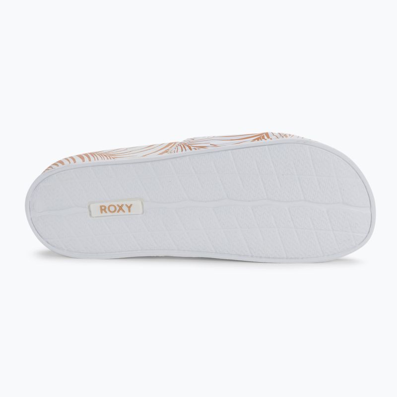 Infradito ROXY Slippy Printed bianco/tan da donna 4