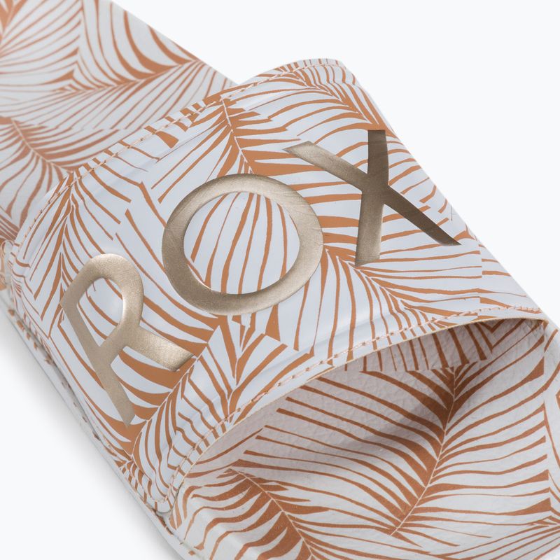 Infradito ROXY Slippy Printed bianco/tan da donna 7
