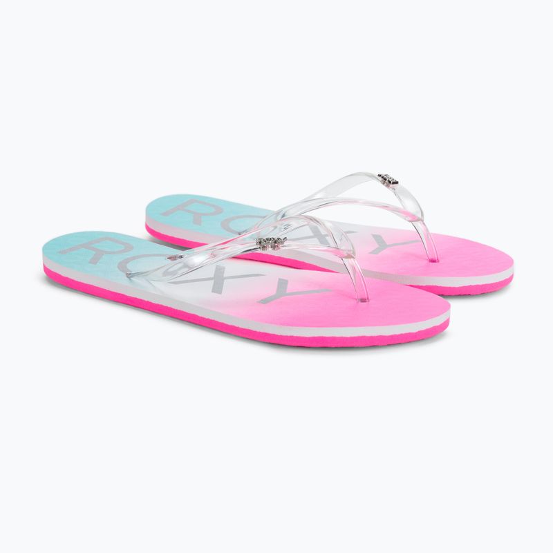 ROXY Viva Jelly infradito da donna bianco/rosa/turchese 5