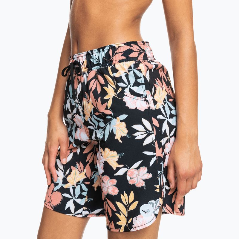 Pantaloncini da bagno ROXY Basics 9" donna antracite/island vibes
